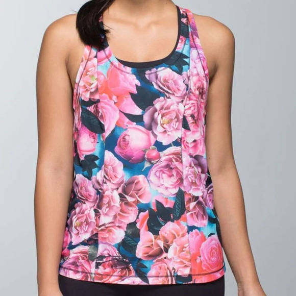 Lululemon Lightened Up Singlet Secret Garden - Picture 1 of 8